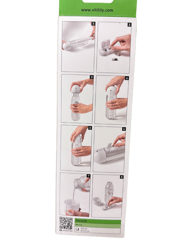 Drikkeflaske med pilledosett