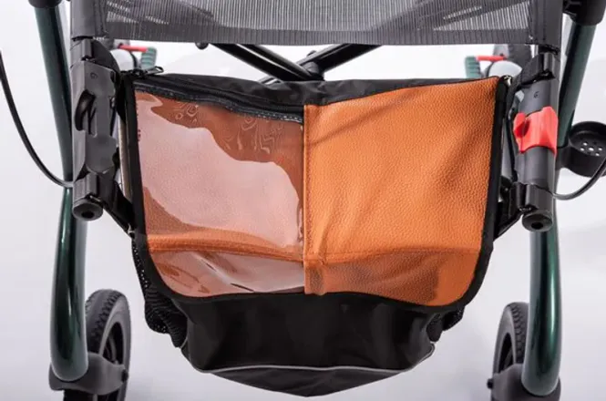 Hovedbilde Rullatorveske med brunt kunstskinn til ALLÉ lett ...